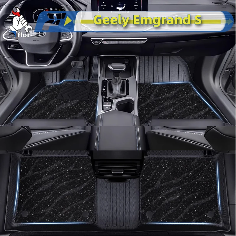 For Left-hand Drive Car Floor Mat Geely Emgrand S 2021-2022 Custom Fit Full Surround Foot Mat Interior Protection Liner