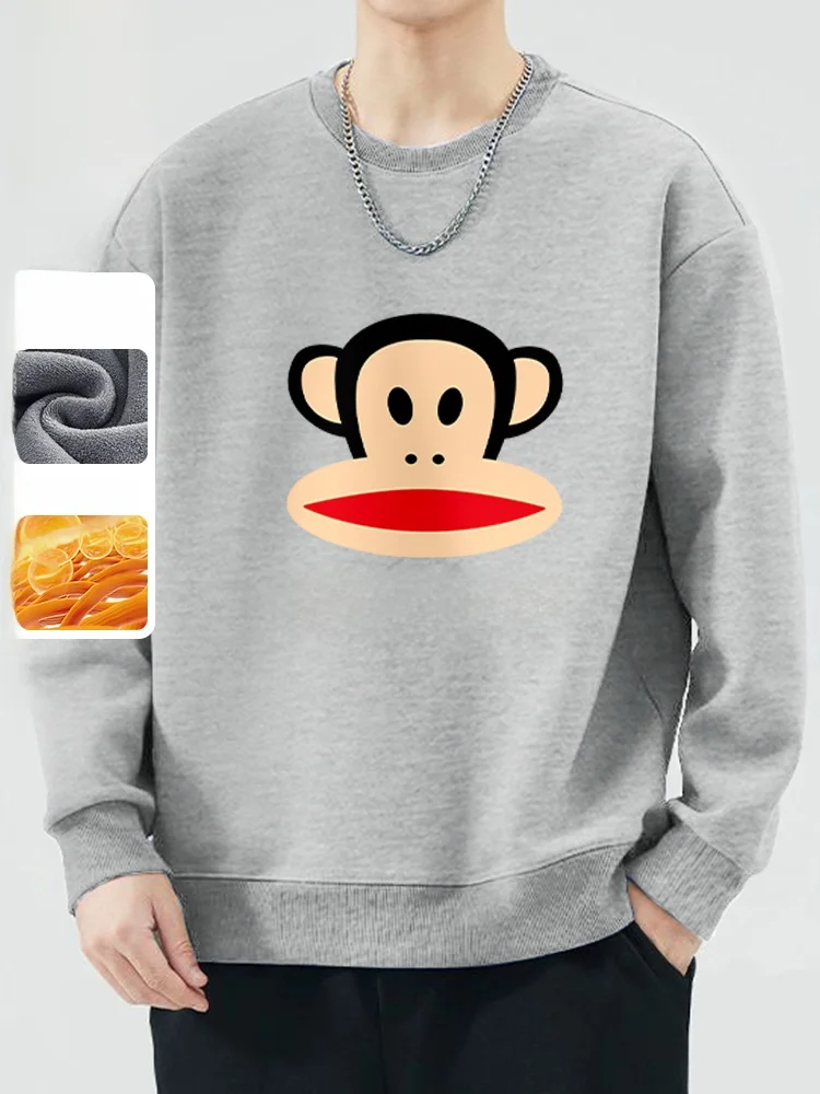 

Мужская толстовка Heavyweight Fce с круглым вырезом, осенне-зимняя, теплая, из хлопка и полиэстера, повседневная, в уличном стиле