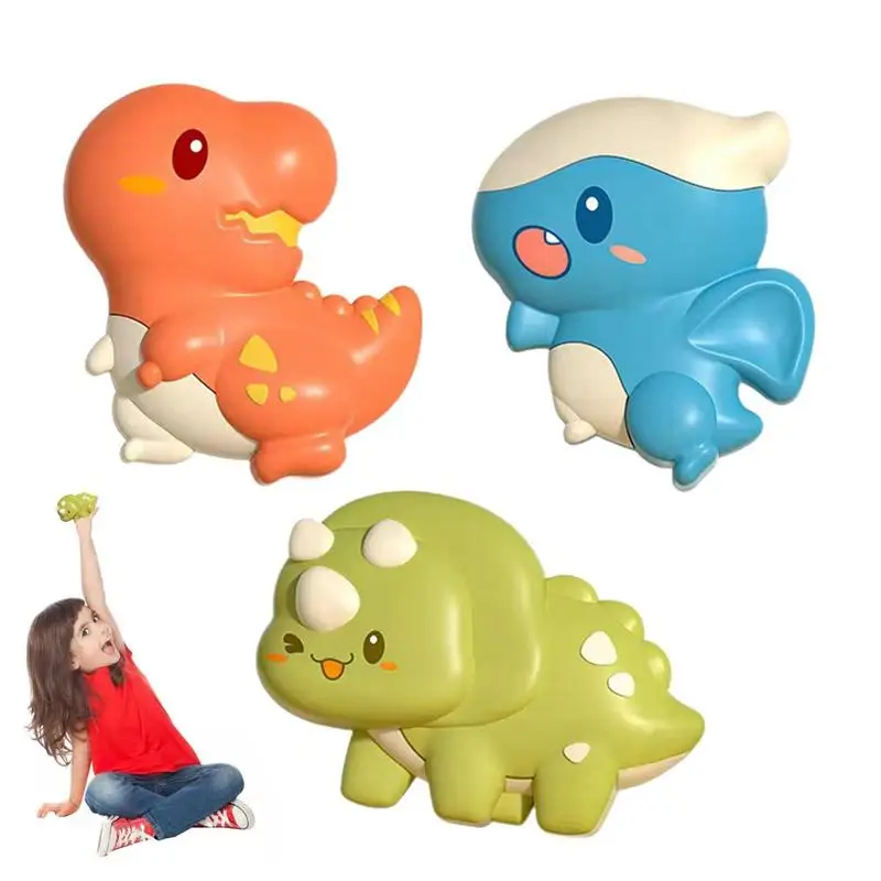 

Suction Cup Bath Toys 3 Pcs/set Cute Dinosaur Suction Spinner Toys Sensory Bath Toys For Toddlers Release Stress Baby Spinner To