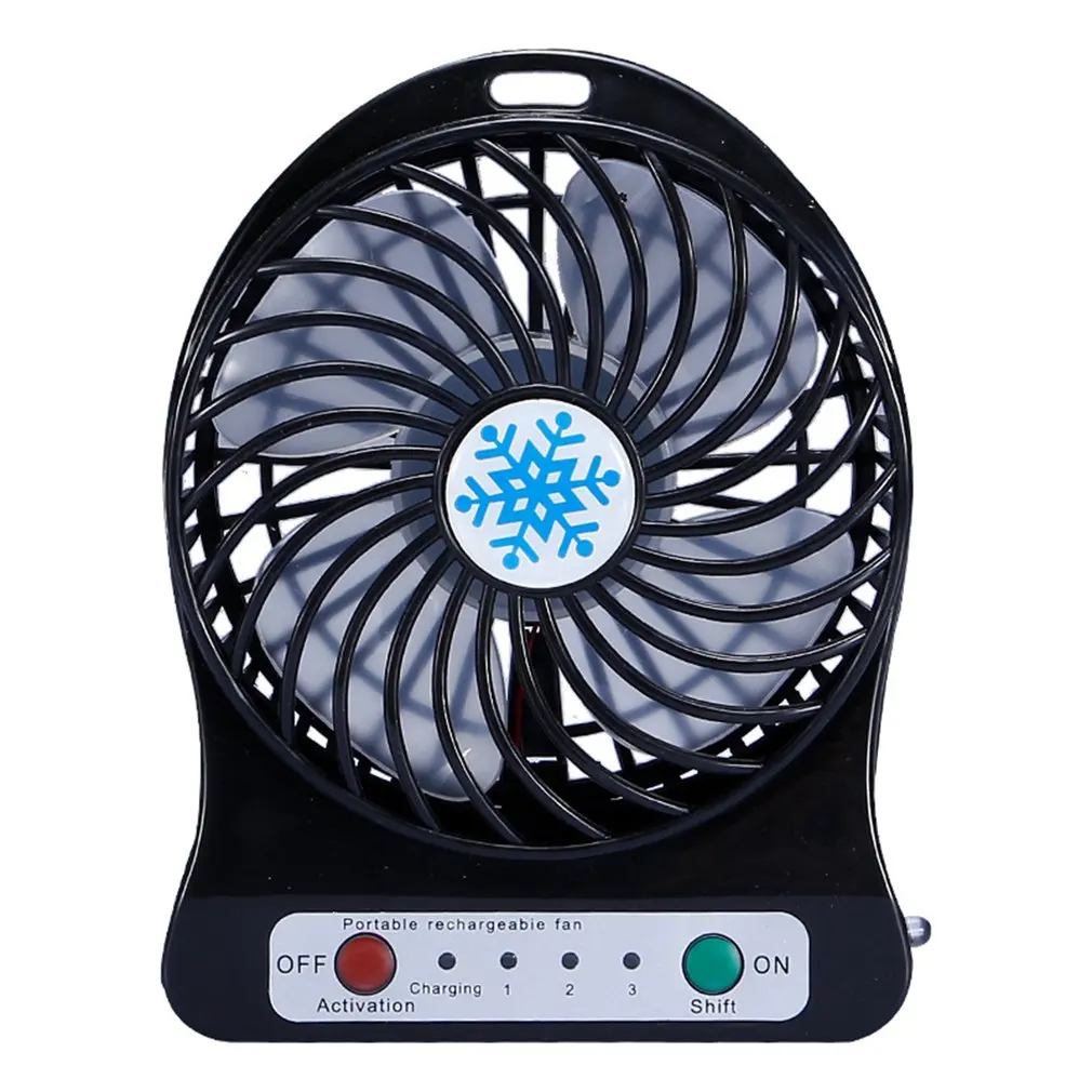 Multifunctional Charging Electric Fan Portable Outdoor Mini Handheld Fan Snowflake Without Battery