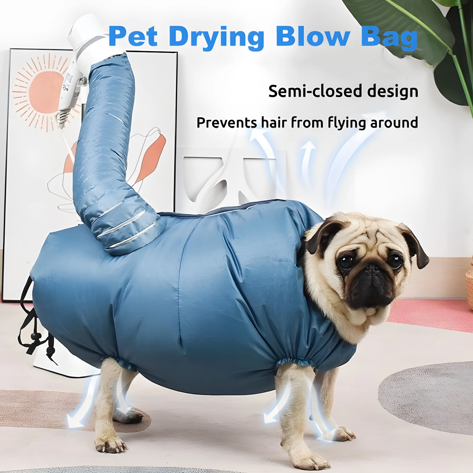 S-XXL Folding Pet Hair Dryer Bag Portable Dog Drying Bag Efficient Hair Dryers Blow Bag Household Dryer Winter Pets Cleaning Kit