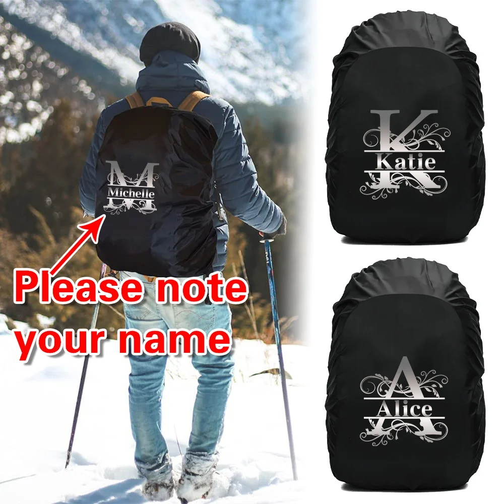 

Персонализированный индивидуальный рюкзак с именем, дождевик, складной защитный чехол, водонепроницаемый чехол для кемпинга, пылезащитный чехол 20-70 л