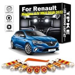 TPKE 13Pcs LED Interior Dome Light Reading Bulb Kit For Renault Megane 4 IV MK4 2016 2017 2018 2019 2020 2021 2022 Accessories