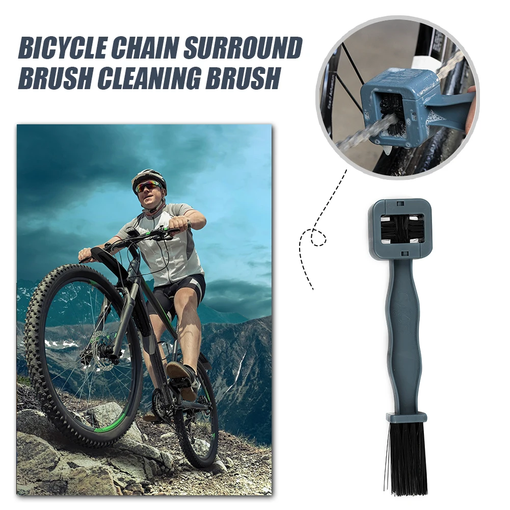 2-10PCS MTB Bike Machine Washer Brush Scrubber Bicycle Chain Cleaner Cycling Wash Tools Portable Waterproof Cycling Elements