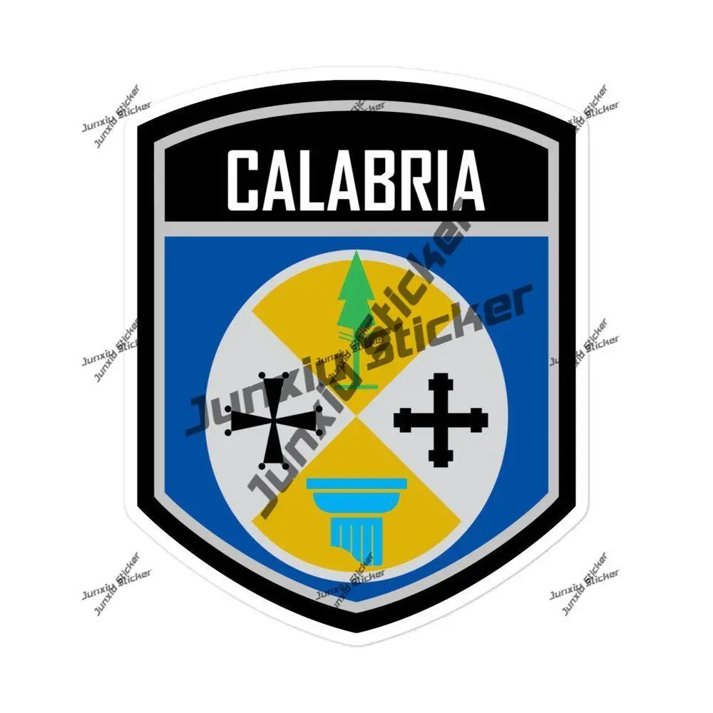 

Calabria Italy Sticker Premium Quality Durable Calabria Italy Flag Emblem Decal Coat of Arms of Calabria Italy National Shield