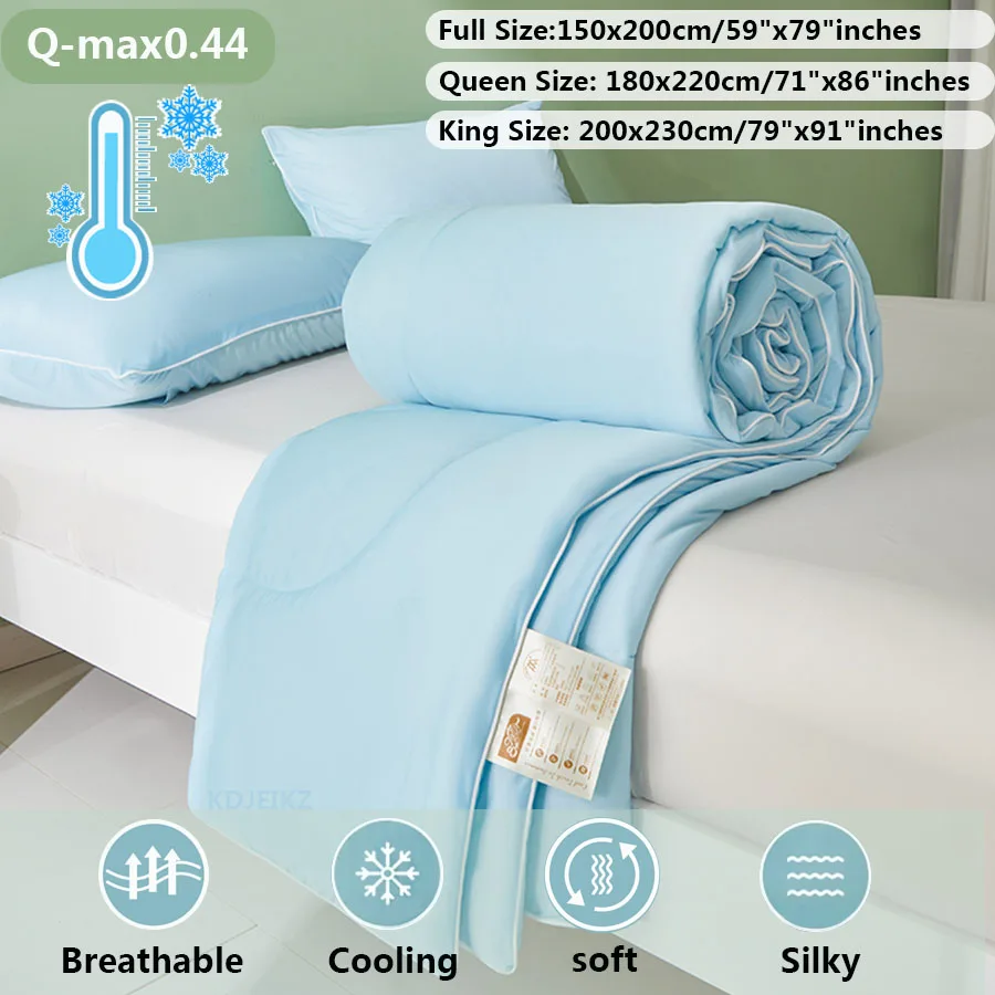 KDJEIKZ High Quality New Cool Feeling Cooling Blanket Simple Fashion Summer Thin Quilt Adults And Children Air-Conditioned Quilt