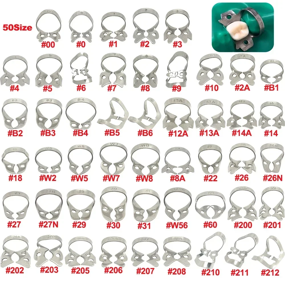 

1Pcs Dental Rubber Dam Clamps Endodontic Restorative Barrier Clips Stainless Steel Frame Holder Molar Teeth Material