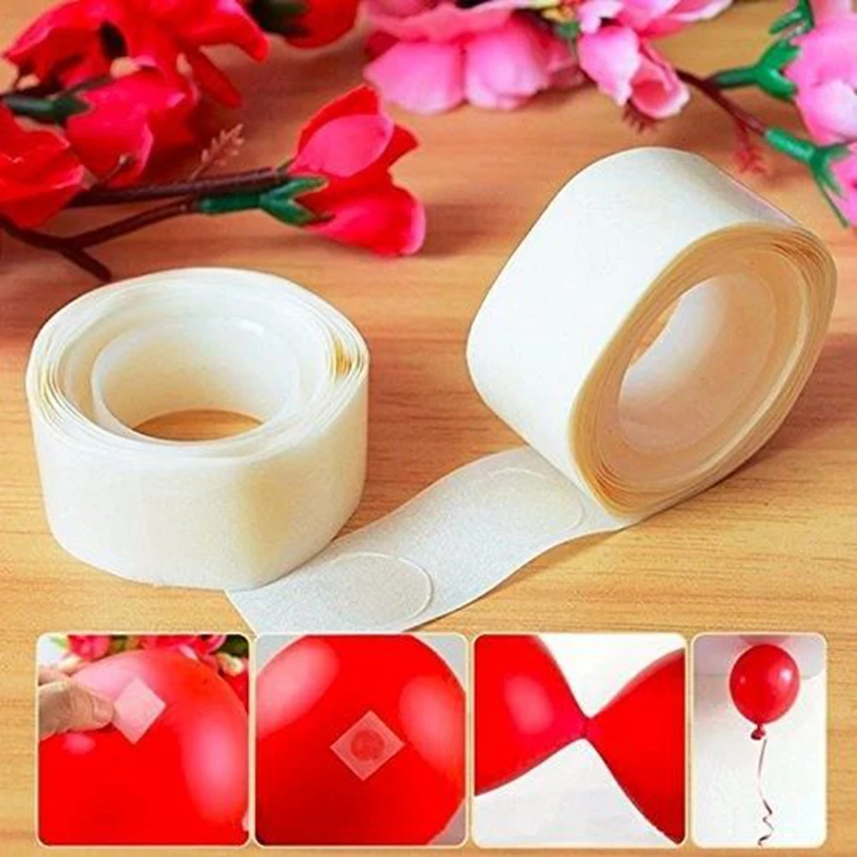 1pc 100dots Balloon Glue Dots Double Sided Balloon Sticky Dot Tape Adhesive Dots Sticker Glue Point for DIY Crafting Party Decor