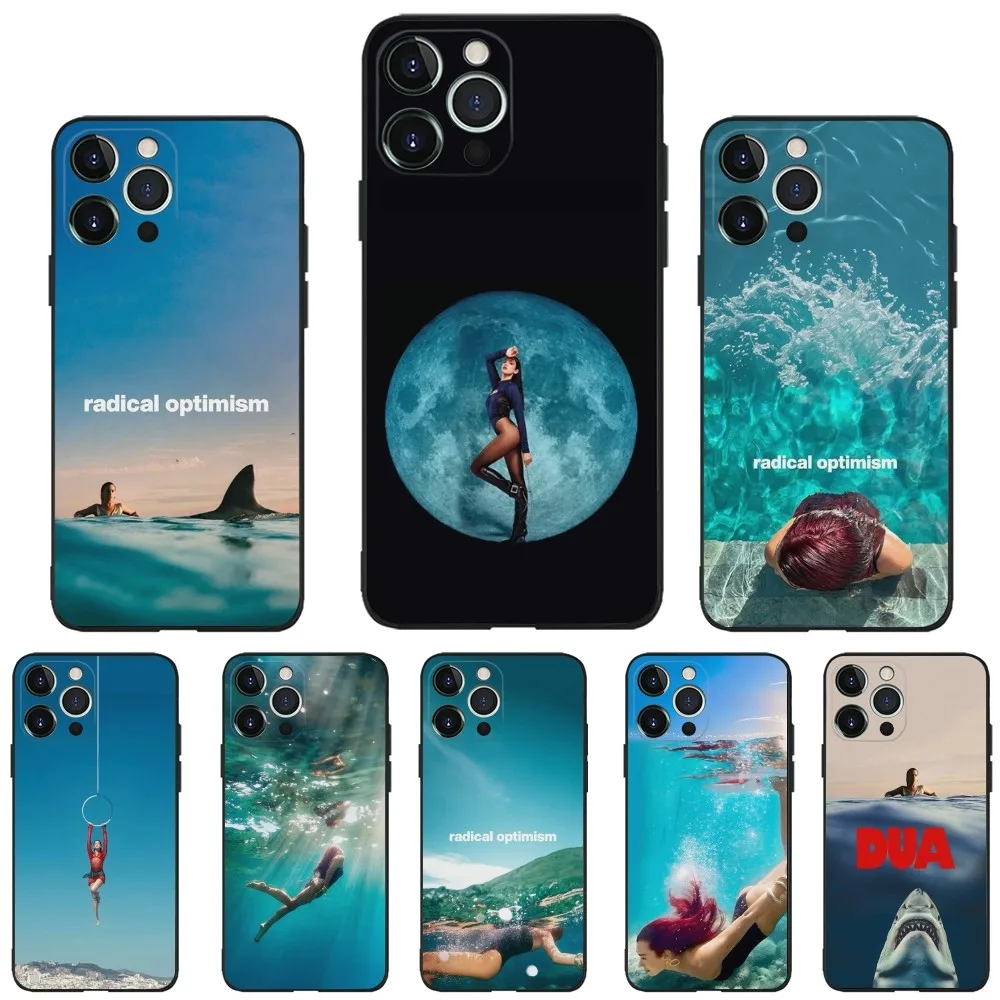 Phone Case For iPhone 15,14,13,12,11,Plus,Pro Max,XS,X,XR,SE,Mini,8,7 Soft D-Dua L-Lipa Radical Optimism Silicone Black Cover