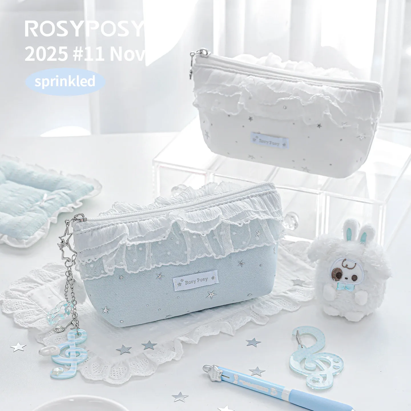 

Японская милая милая косметичка и пенал, мягкие кружевные сумки в стиле Лолиты для девочек, высокое качество для женщин