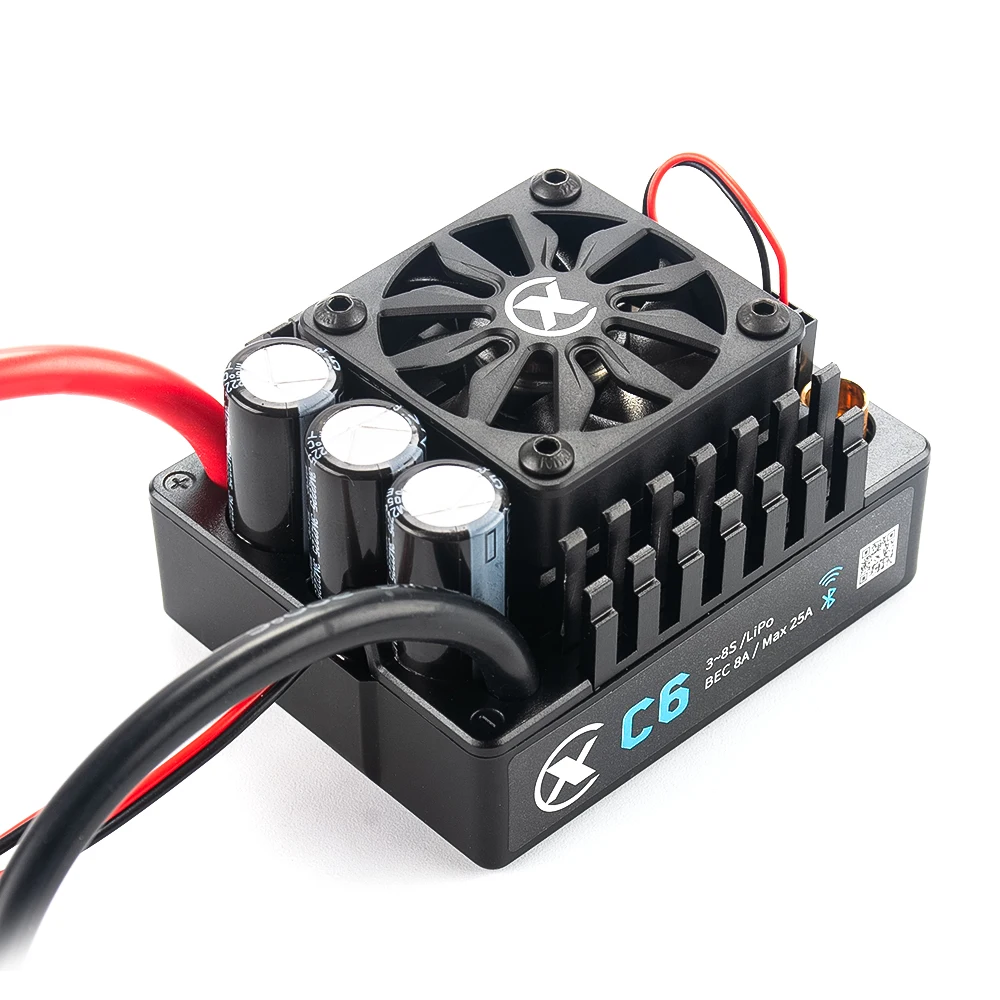 XC-ESC c6 200a esc sem escova suporte 3s ~ 8s bateria lipo para 1/7 1/6 rc modelo carro deserto caminhão monstro acessórios
