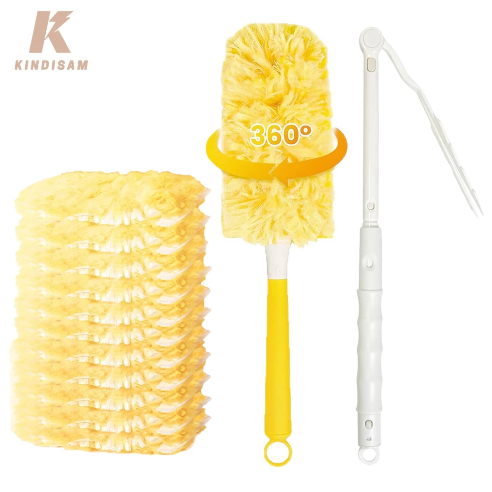 

30Pcs Microfiber Duster Refills Disposable Dusters Kit with Handles for Cleaning Dusting Furniture Blind Ceiling Fan