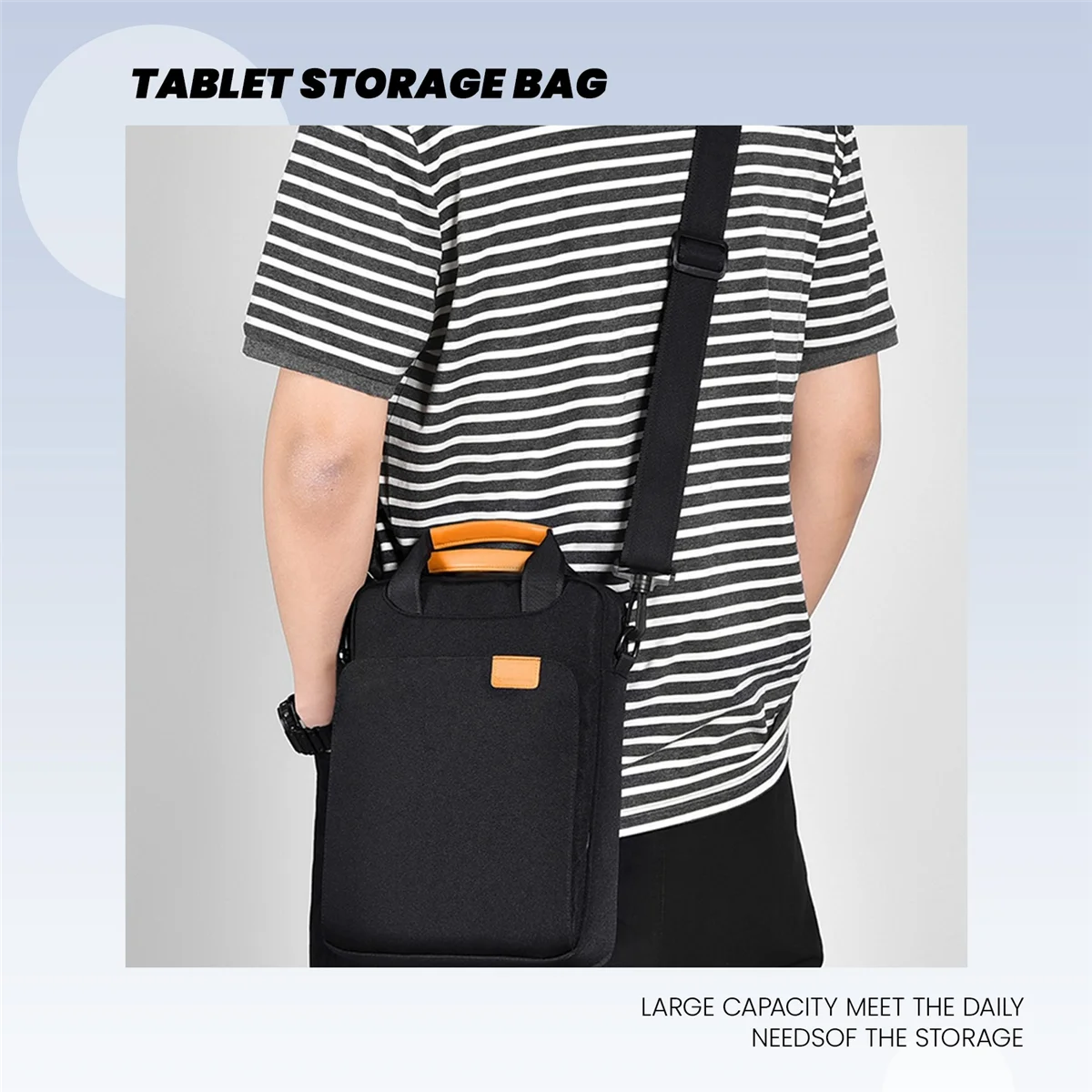 PBD-nTablet Bolsa Crossbody Bolsa para Tablet Bolsa de armazenamento para tablet de 13 polegadas
