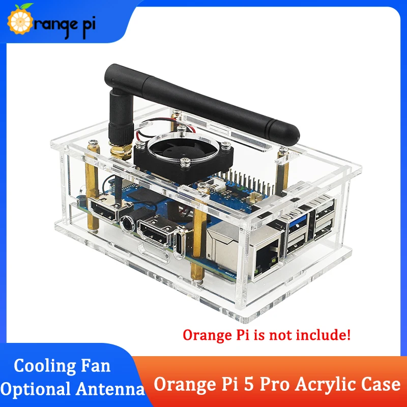 

Акриловая внешняя антенна для вентилятора охлаждения Orange Pi 5 Pro