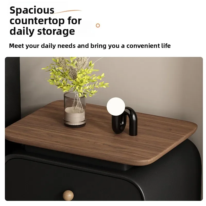 All solid wood small bedside table Italian bedroom bedside storage cabinet