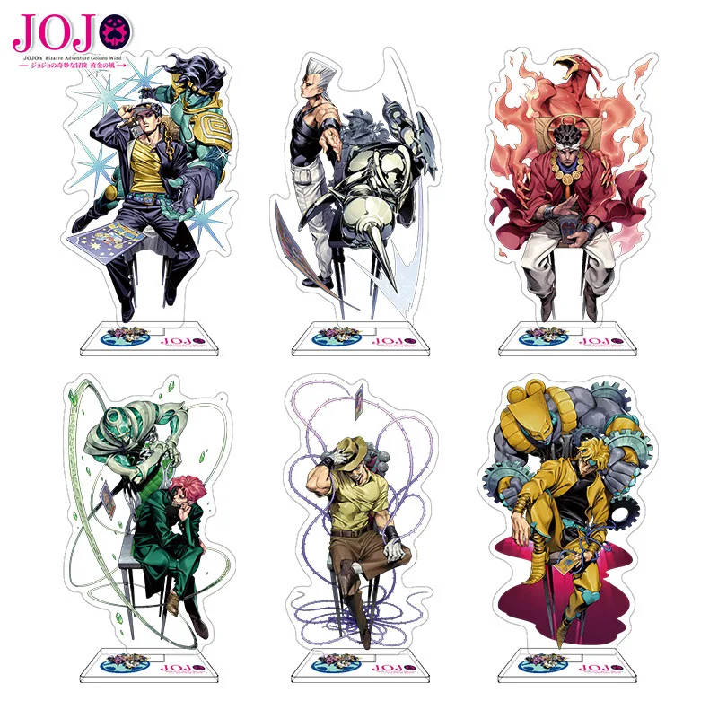 JOJO Bizarre Adventure-soporte acrílico, figura de Anime, modelo de personaje de viento dorado, decoración de exhibición de mercancías coleccionables hecha a medida