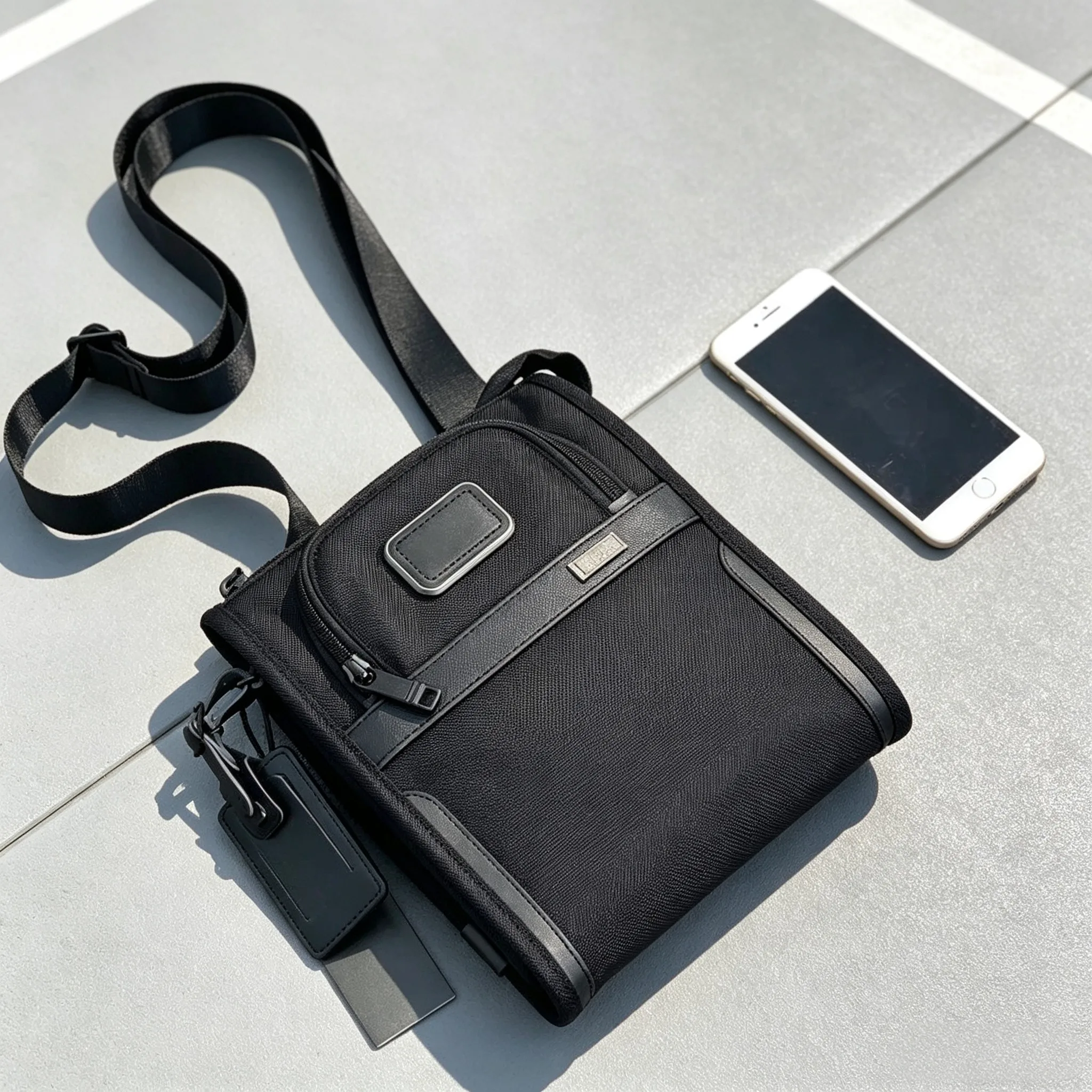 Men Multi-Functional Ballistic Nylon Crossbody Bag Business Casual Hand Carry Single Shoulder Pack