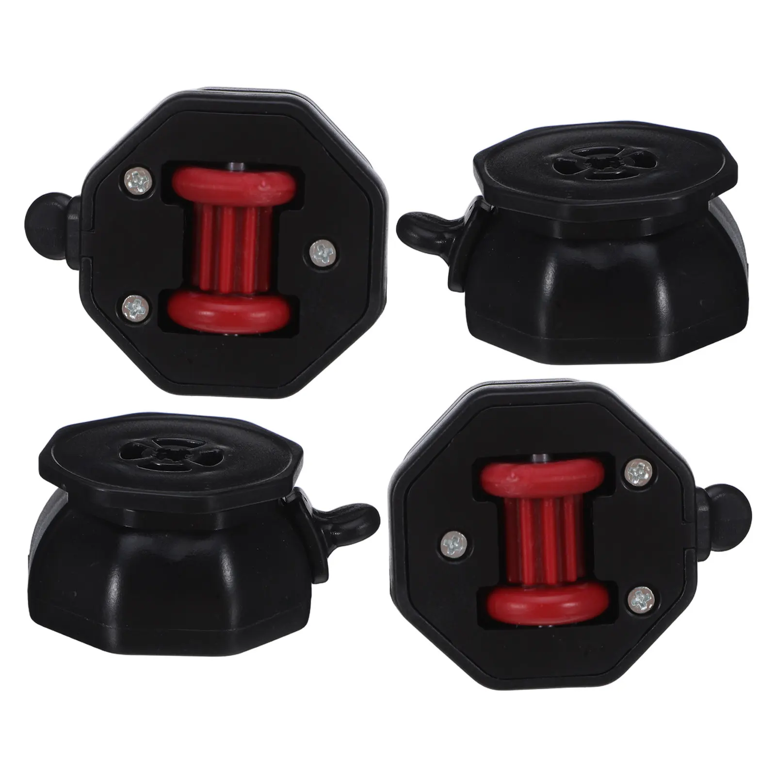 4Pcs Heavy Duty Adhesive Caster Wheels Brake Lock Mini -on Casters for Furniture Appliances Silent Mobility No-Drill