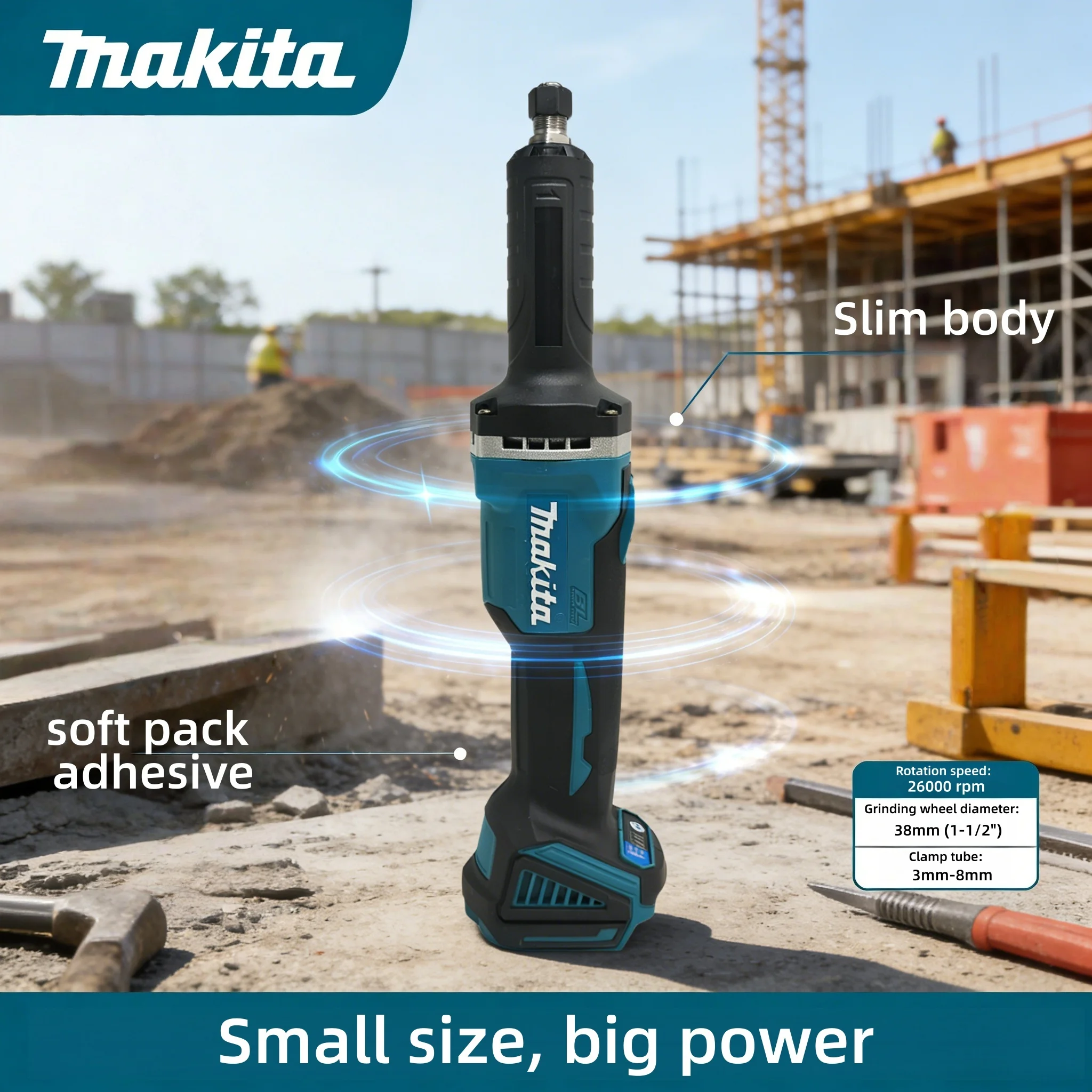 Makita Brushless Die Grinder Cordless Angle Grinder Polishing 4-Speed Rotary Electric Engraving Tool Handheld Grinding Machine