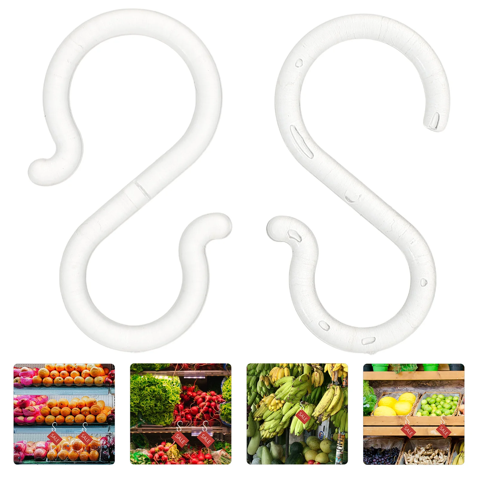 

20Pcs Car Accessories Clear S Hooks Transparent Hanging Hooks Multi Functional Bag Purse Hanger Seat Back Organizer Supermarket