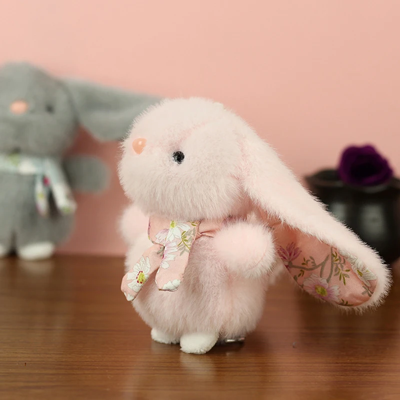 Brinquedo macio de coelho rural encantador, parceiro de dormir infantil, imaginação de desenhos animados, presente ideal para crianças