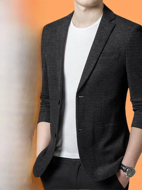 

Busin Casual Men's Suit Slim Fit Single-Breasted Jaet Autumn Winter New Sle Haome Dad Korean Version Western Wear
