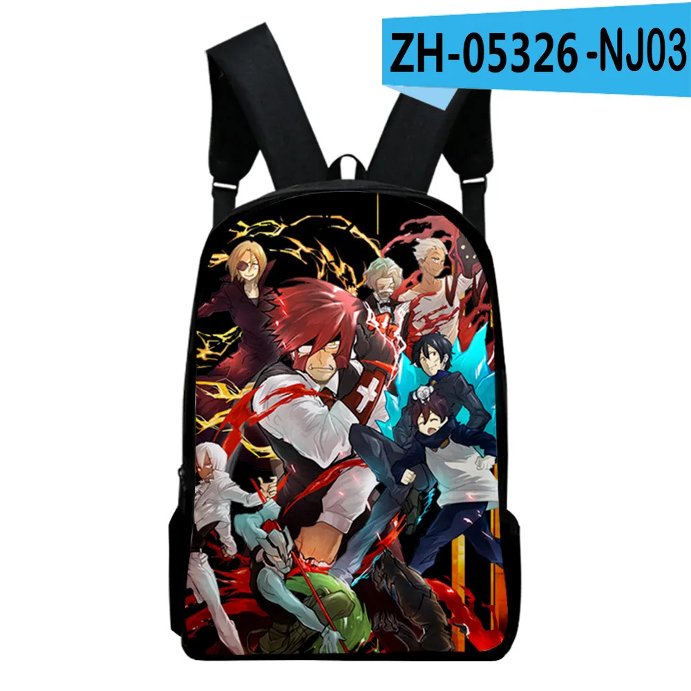 Classic Popular Kekkai Sensen Notebook Backpacks pupil School Bags 3D Print Oxford Waterproof Boys/Girls Laptop Backpacks