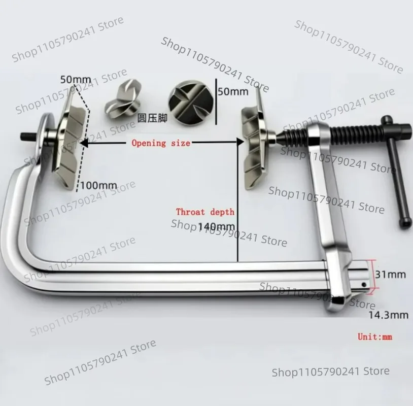 Multipurpose cylinder fixing tool with quick-change feet - heavy-duty pipe welding pliers