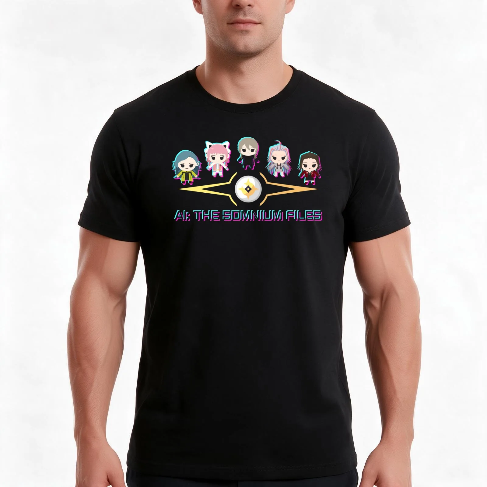 Chibi Somnium Files T-Shirt Summer Casual Cotton Tee Oversized Streetwear Tops Vintage Graphic Print Loose Fit Short Sleeve