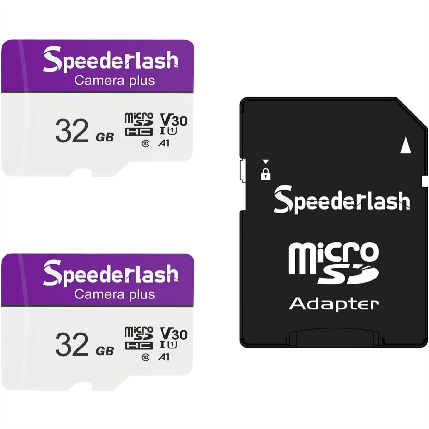 

Карта памяти Micro SDXC 32 ГБ, 2 шт., скорость чтения 90 МБ/с, U1 A1 для камеры, смартфона, дрона
