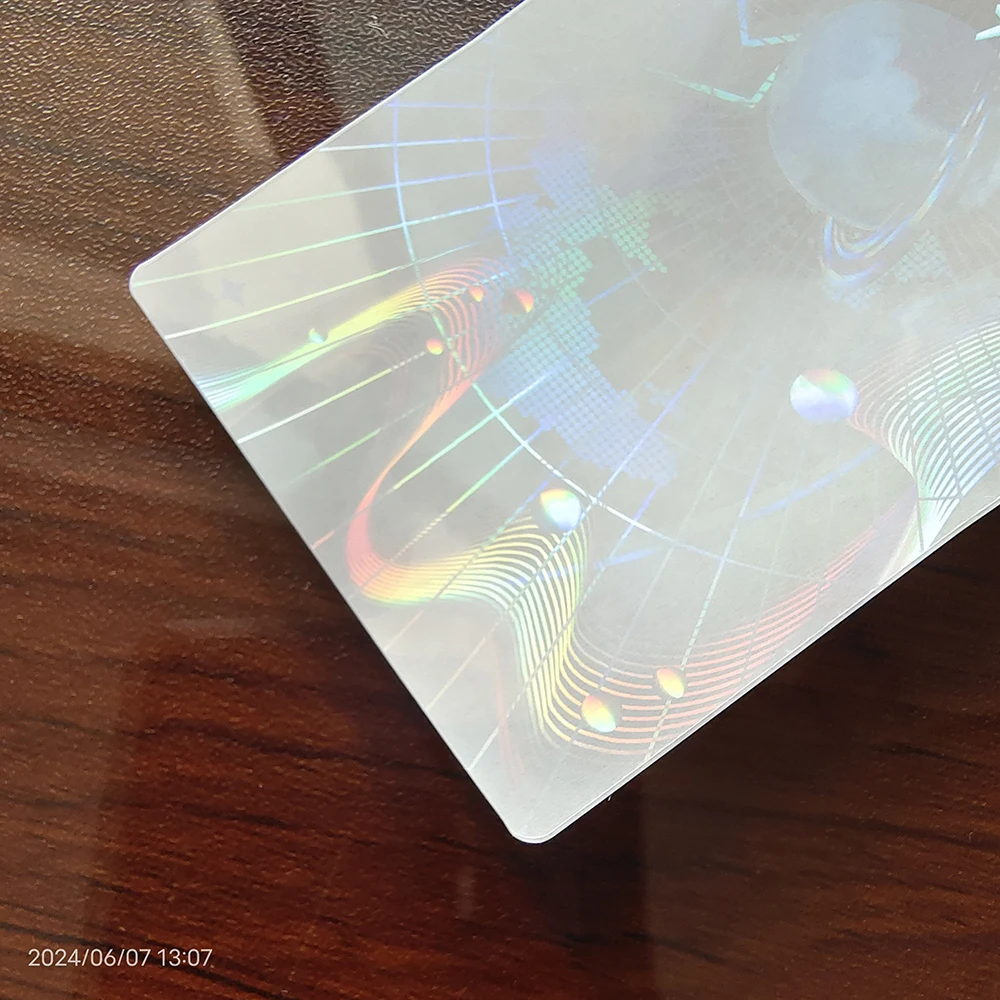 10 stücke 84x52mm transparenter Hologramm dekorations aufkleber wasserdichtes reißfestes klares Plastiklaser-holo graphisches Anti-Fake-Etikett