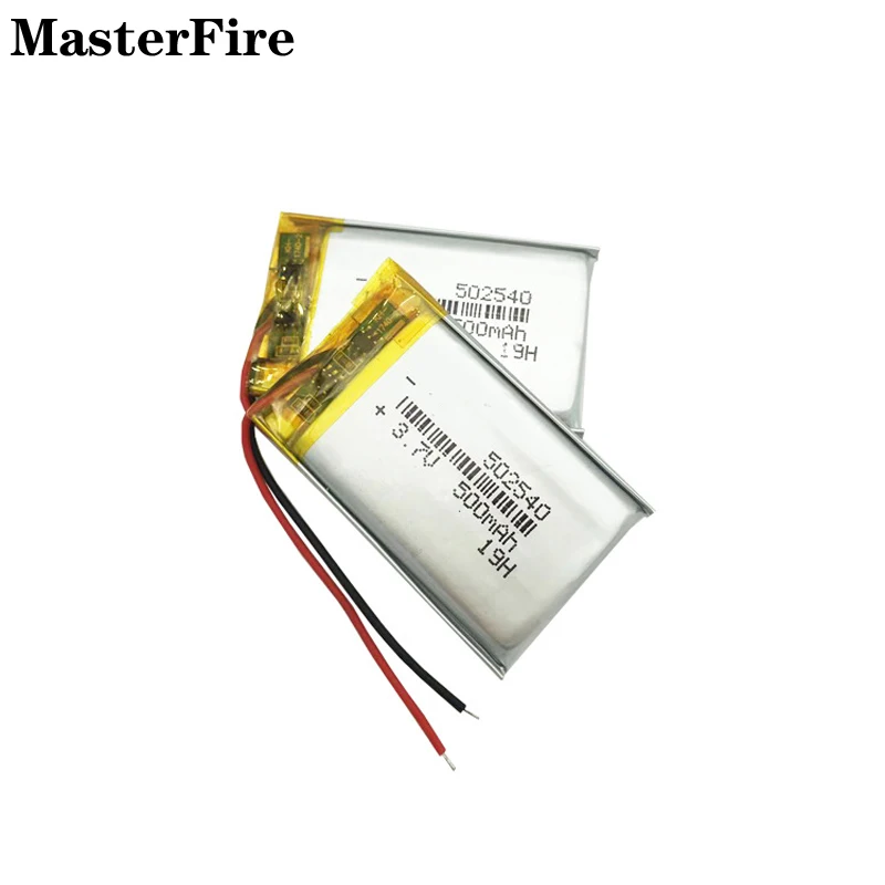 

10x 3.7V 500mah Rechargeable Lithium Polymer Battery 502540 for Smart Lock Bluetooth Headset Code Scanner LED Light Batteries