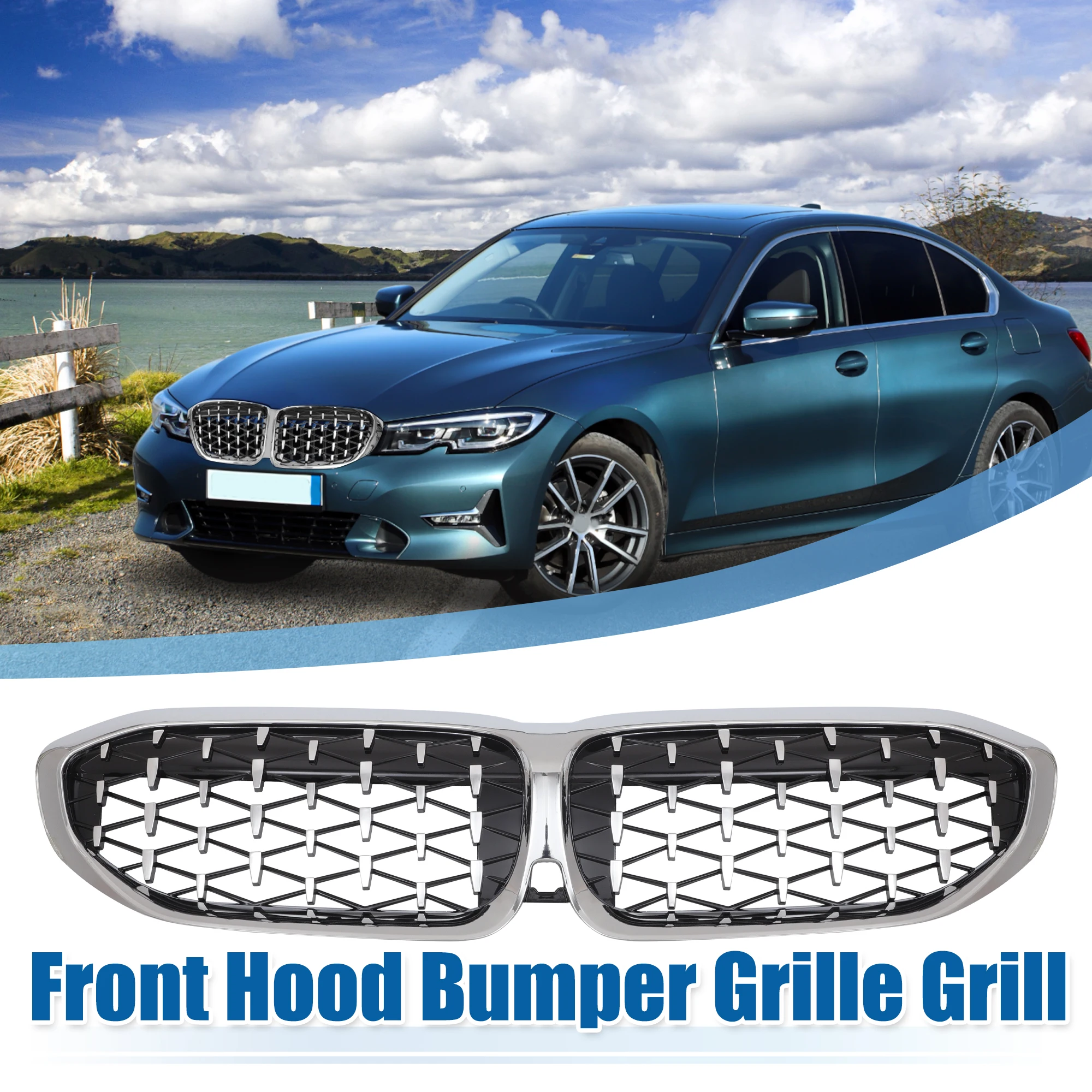 UXCELL Front Hood Bumper Grille Grill for BMW 3 Series G20 2019 2020 2021 2022 2023 51138072085