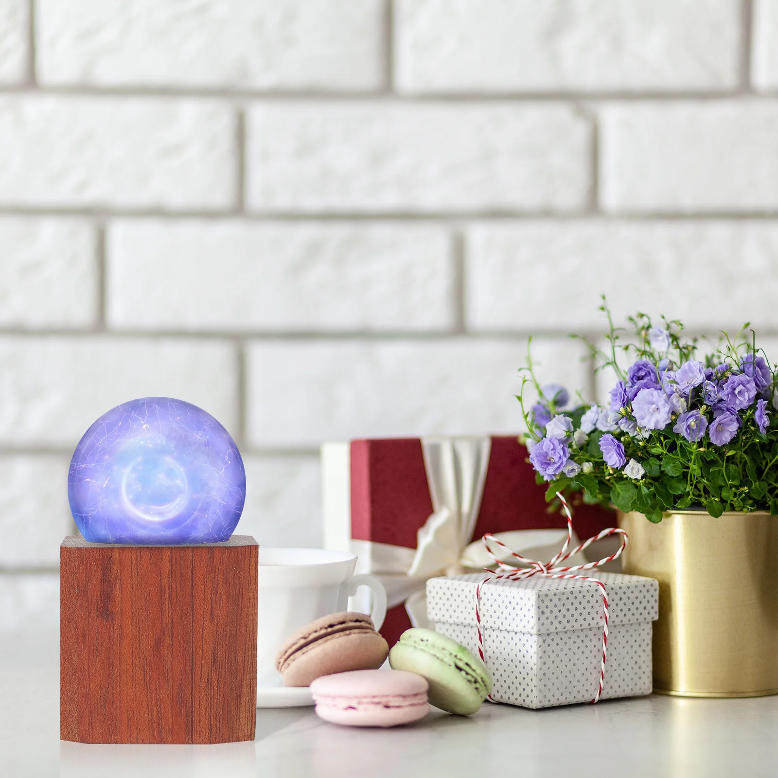 

Creative Crystal Ball Base Wooden Sphere Holder Stable Display Stand Square Hole Wood Stand Decorative Crystal Orb Support