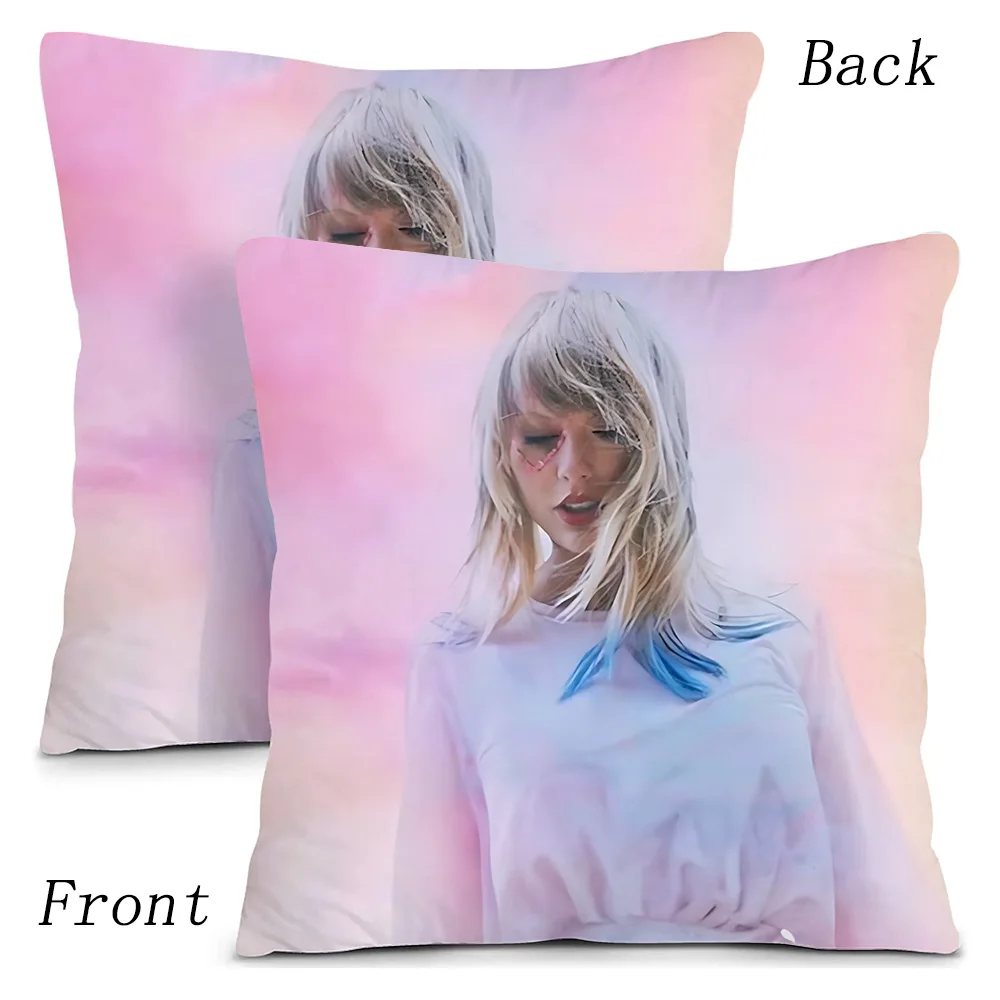 Pillow Covers Cartoon T-Taylors Sofa Decorative Home Double-sided Printing Short Plush Cute S-Swifts Cushion Cover