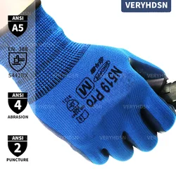 3pairs Ultra-Thin Work Gloves Polyurethane Coated High Performance Knit Wrist Cuff Touchscreen Cut-Resistant Firm Non-Slip Grip