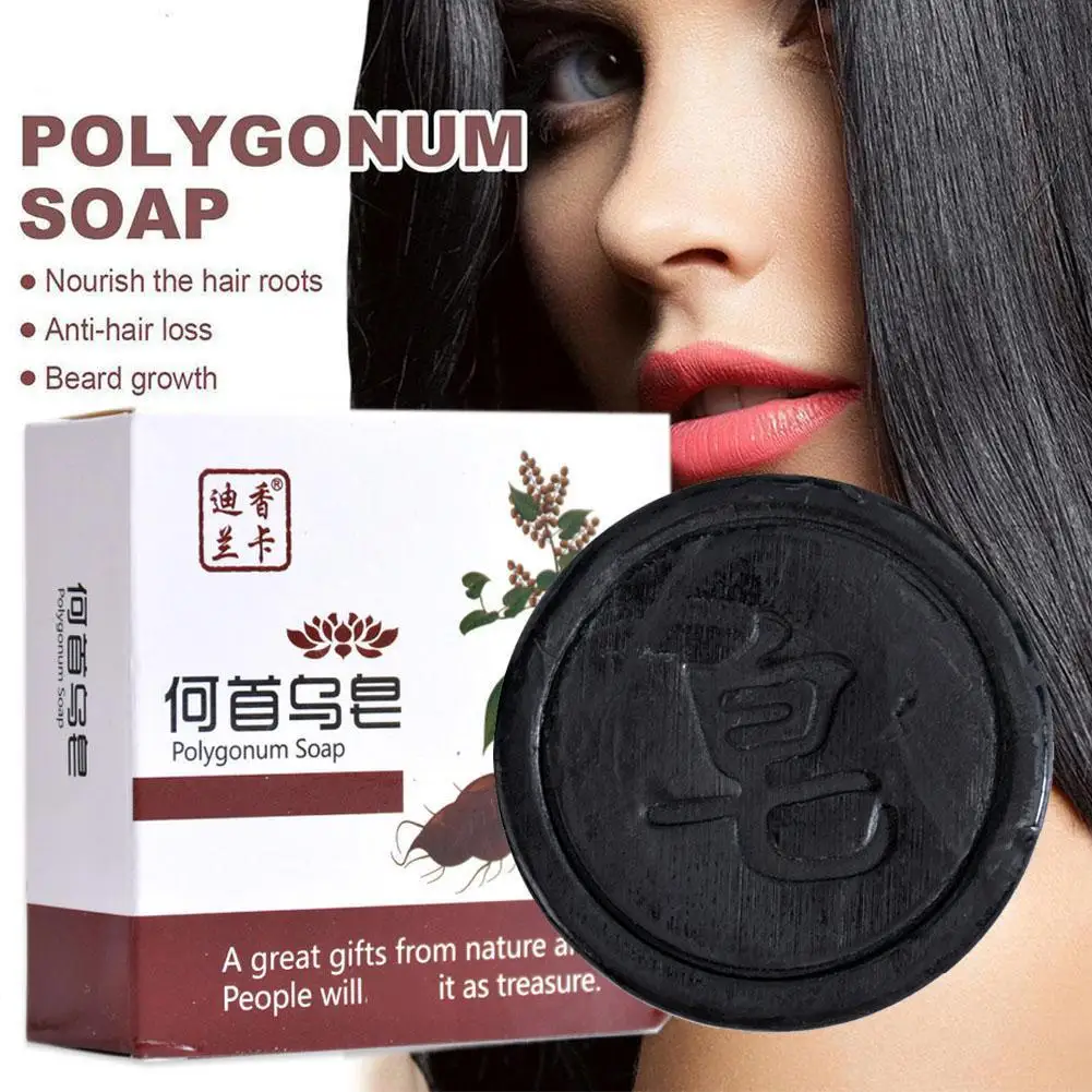 Polygonum Multiflorum Shampoo-Seife, natürlicher Ginseng, Haarpflegeseife, erfrischend, Anti-Schuppen, ätherisches Öl, handgemachte Seife, Haarpflege