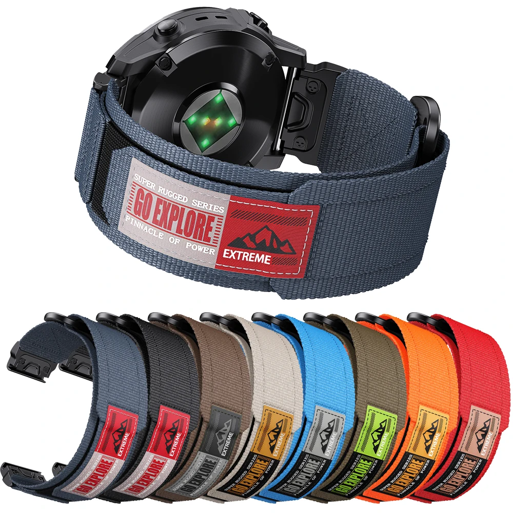 【セール中】QuickFit 22mm 26mm ウォッチバンド ウーブンナイロンストラップ Garmin Fenix 8 7 7X 6 6X 5X Plus/Epix Pro Gen 2 47mm 51mm/Tactix 7/Enduro 3対応