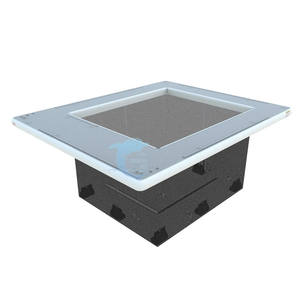 Customized Inflatable Floating Sea Pool Swim Platform Water Yacht Slide Floating Dock With Anti-Jellyfish Net