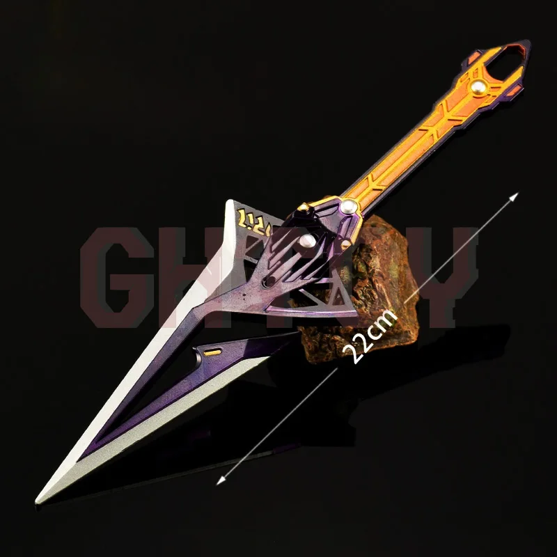 

22cm/8.66in Valorant Game Peripheral Weapon Models Lightweight Metal Crafts Toys Weapon Ornaments Desktop Display Gifts for Boy