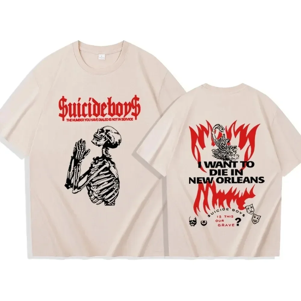 2024 Suicideboys camisa G59 Suicideboys camisa Suicideboys Merch americano Hip Hop cuello redondo Casual Unisex camisas de manga corta Tops