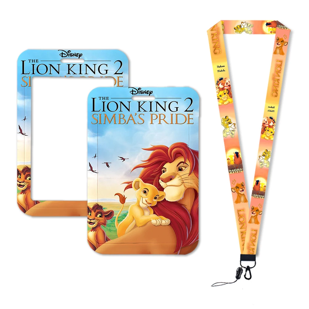 Disney The Lion King Girls Doctor Card Holder Business Badge Card Case Frame ABS Employee Case Student Lanyard Name Card Holder