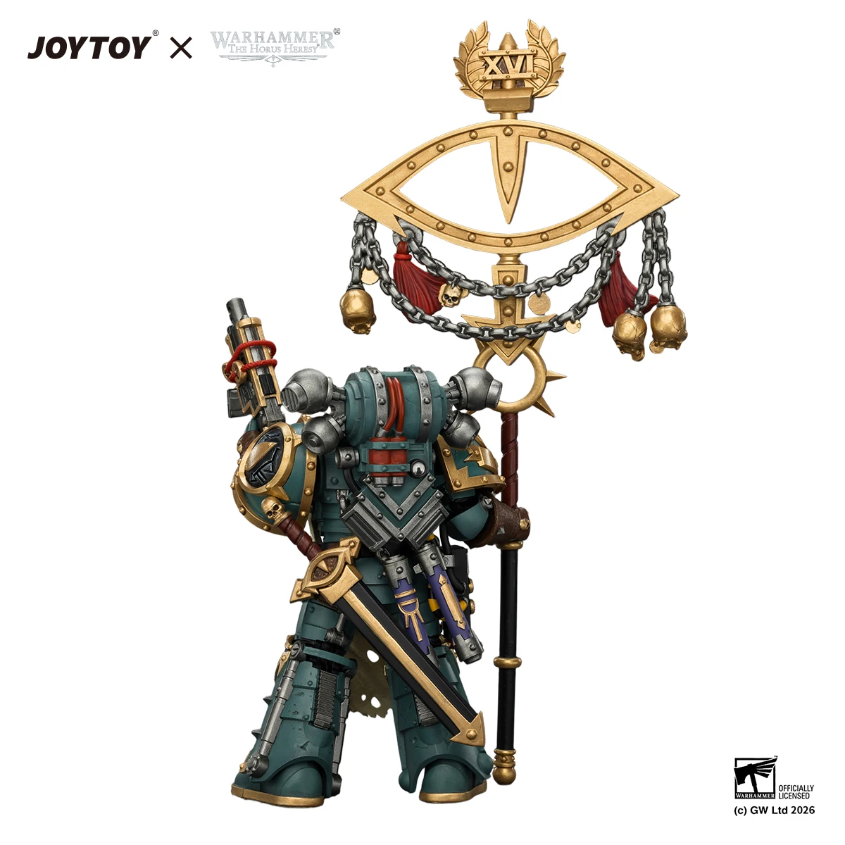 JOYTOY Warhammer "The Horus Heresy" 1/18 Action Figures Sons of Horus Maloghurst the Twisted, the Warmaster's Equerry view 2