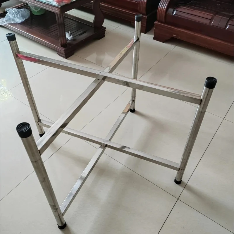 Stainless Steel Table Legs Foldable Metal Table Leg Movable Round Square Foot Bracket Living Room Kitchen Furniture Leg Shelf