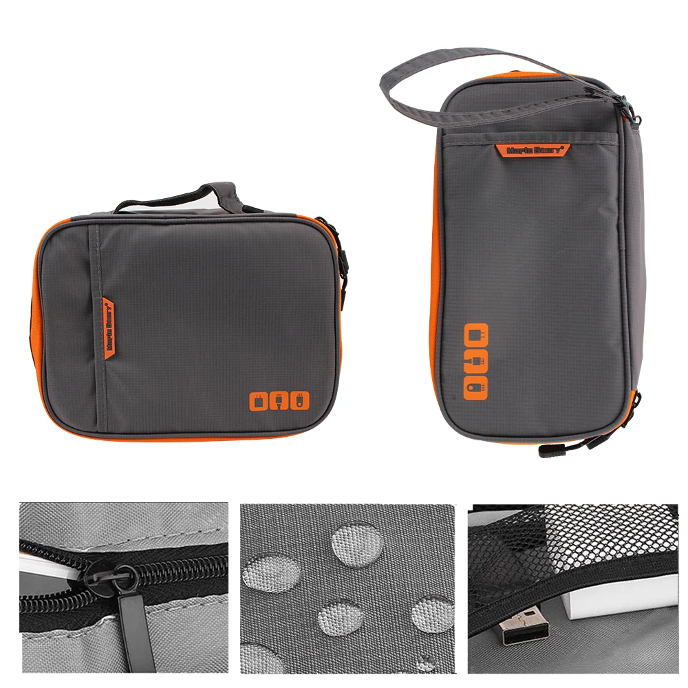 Gadget Organizer Double Layer Travel Cable Bag Digital Charger Wires Storage Bag Travel Cable Storage
