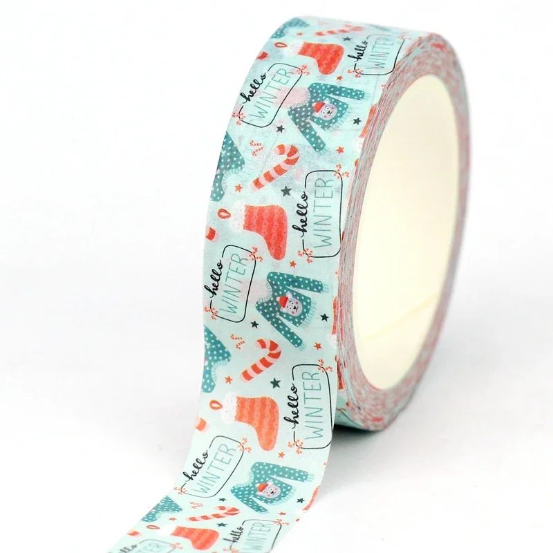 2024 NEW 1PC 10M Decorative Winter Sweaters Washi Tapes for Scrapbooking Journaling Adhesive Masking Tape Cute Stationary