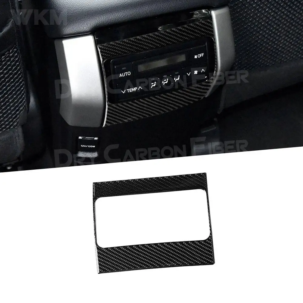 Carbon Fiber Back Rear Seat Air Condition AC Outlet Air Vent Trim frame Cover Sticker For Toyota Land Cruiser Prado 2010-2018