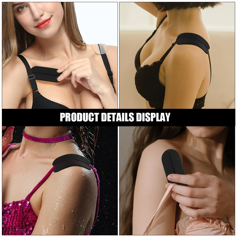 

4pcs Silicone Pad Cushions for Bra Strap Shoulder Pads Bra Straps Invisible Anti Slip Reusable Women Supplies