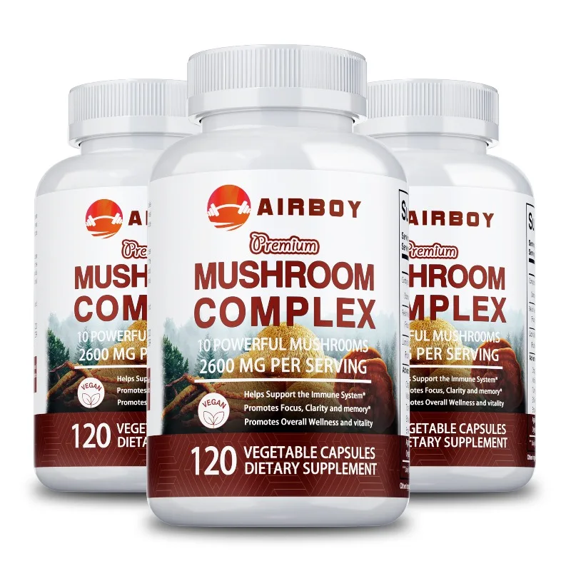 

Mushroom Complex Capsules - Enhance The Immune System, Improve Memory, Protect Brain Nerves, Relieve Stress