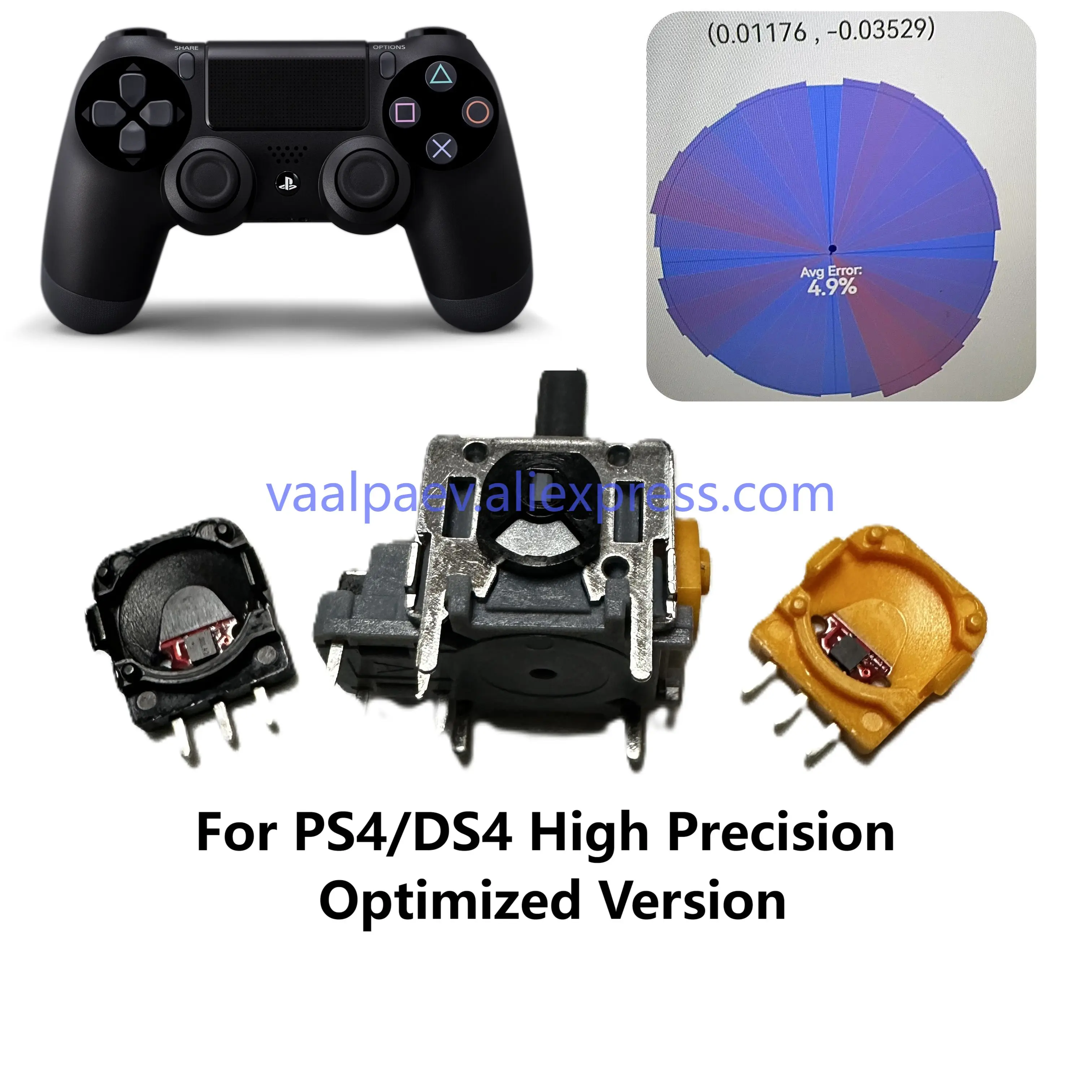 For PS4 DS4 PS5 DS5 Hall Effect Analog Joystick PlayStation 5 DualSense High Precision Optimized Anti-drift No Jitter No Delay